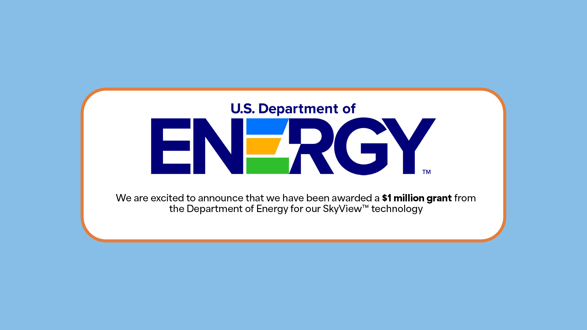 SkyView™ Technology DOE Grant to Revolutionize Circadian Lighting