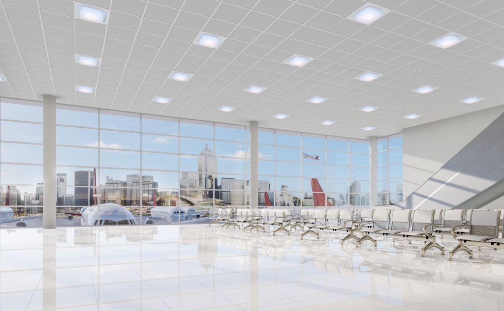 An image of an airport terminal