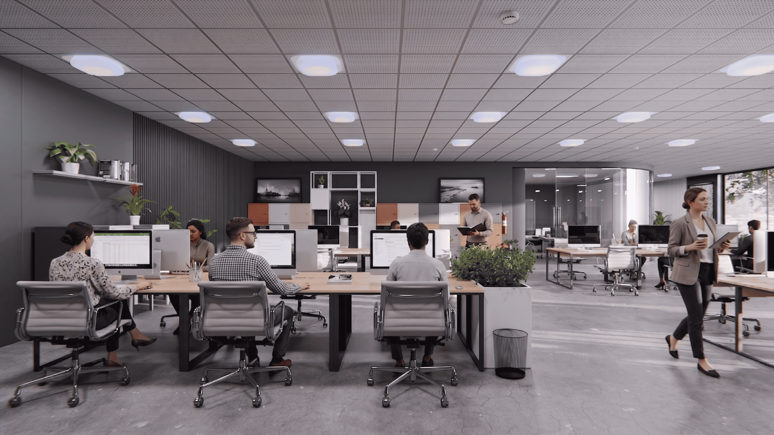 Power you office with Healthy Blue Sky Lighting that drives efficiency, collaboration, decision making & error reduction